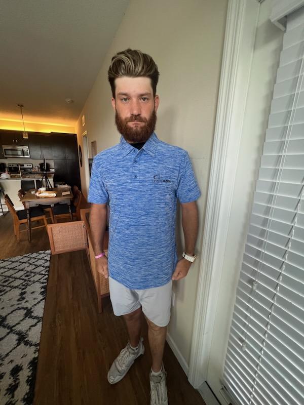 Men’s Gravity Golf Shirt – Blue Men's Gravity Golf Shirt - Blue