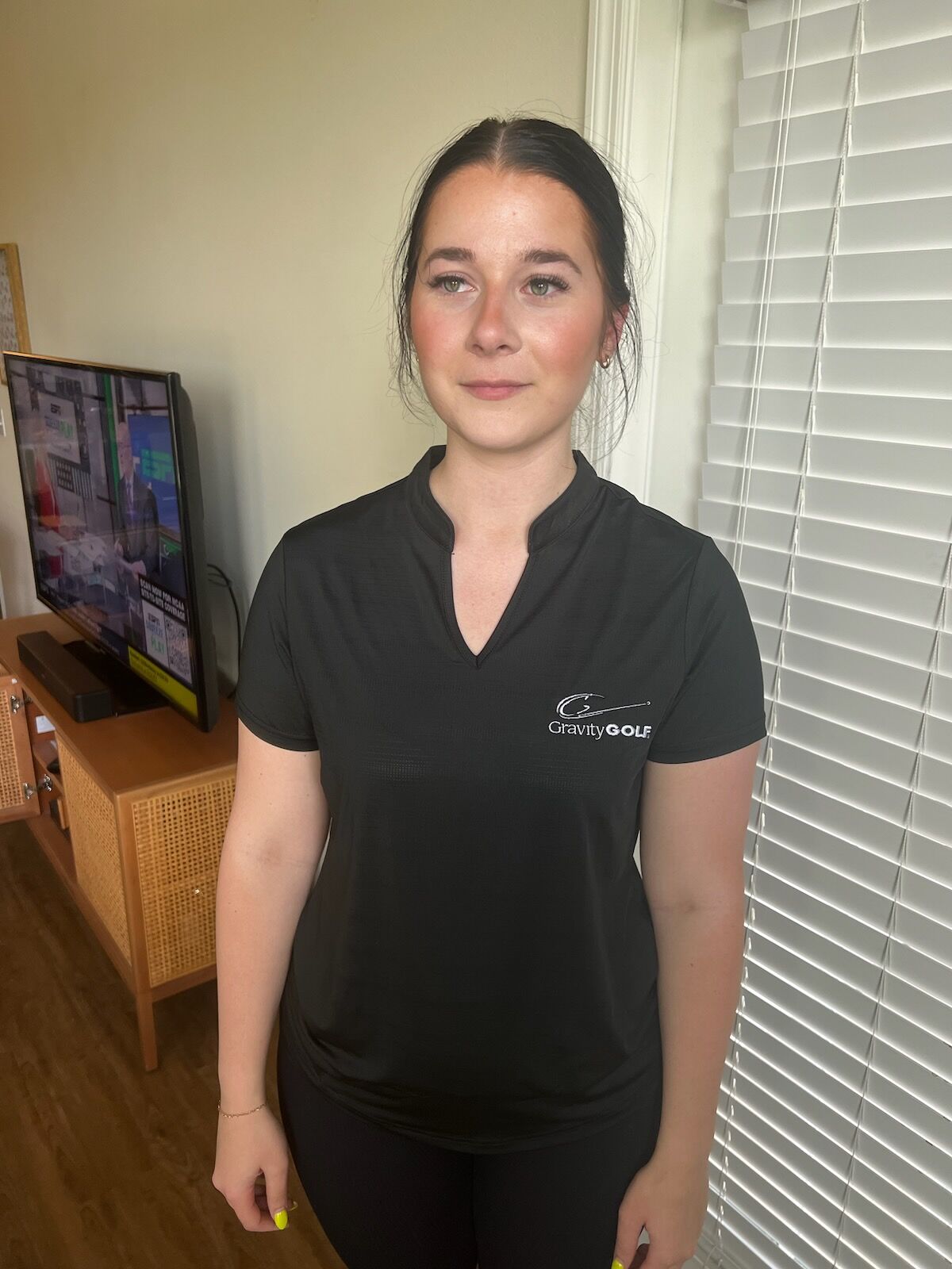 Ladies Gravity Golf Shirt – Black Ladies Gravity Golf Shirt - Black